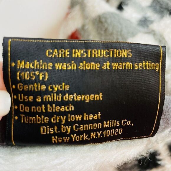 Cannon Ibena Scottie Blanket 57"x 78" Black White Gray Scottish Terrier Highland - Picture 4 of 4